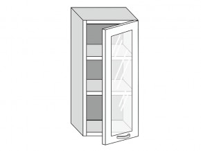 19.40.3 Шкаф настенный (h=913) на 400мм с 1-ой стекл. дверцей в Трёхгорном - tryohgornyj.magazinmebel.ru | фото