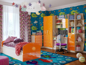 Детская комната Юниор-2 Оранжевый металлик в Трёхгорном - tryohgornyj.magazinmebel.ru | фото - изображение 1