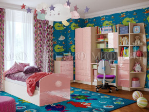 Детская комната Юниор-2 Розовый металлик в Трёхгорном - tryohgornyj.magazinmebel.ru | фото