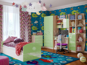 Детская комната Юниор-2 Салатовый металлик в Трёхгорном - tryohgornyj.magazinmebel.ru | фото - изображение 1