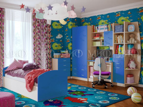 Детская комната Юниор-2 Синий в Трёхгорном - tryohgornyj.magazinmebel.ru | фото