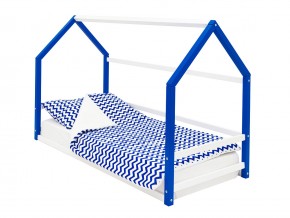 Детская кровать-домик Монтессори Svogen сине-белый в Трёхгорном - tryohgornyj.magazinmebel.ru | фото