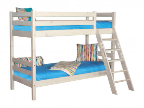 Двухъярусная кровать Соня вариант 10 с наклонной лестницей белая в Трёхгорном - tryohgornyj.magazinmebel.ru | фото - изображение 2