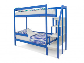 Двухъярусная кровать Svogen с бортиком синий в Трёхгорном - tryohgornyj.magazinmebel.ru | фото - изображение 1