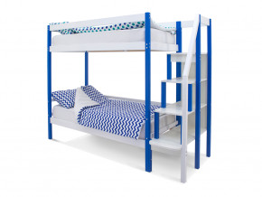 Двухъярусная кровать Svogen сине-белый в Трёхгорном - tryohgornyj.magazinmebel.ru | фото