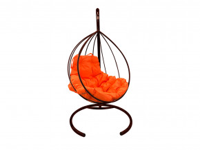 Кокон Капля без ротанга оранжевая подушка в Трёхгорном - tryohgornyj.magazinmebel.ru | фото