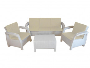 Комплект уличной мебели Yalta Premium Terrace Triple Set белый в Трёхгорном - tryohgornyj.magazinmebel.ru | фото