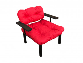 Кресло Дачное красная подушка в Трёхгорном - tryohgornyj.magazinmebel.ru | фото - изображение 1