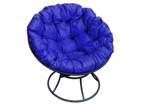 Кресло Папасан без ротанга синяя подушка в Трёхгорном - tryohgornyj.magazinmebel.ru | фото