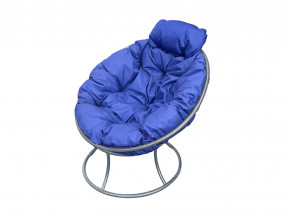 Кресло Папасан мини без ротанга синяя подушка в Трёхгорном - tryohgornyj.magazinmebel.ru | фото - изображение 1