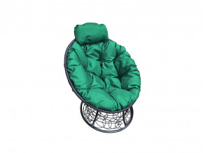 Кресло Папасан мини с ротангом зелёная подушка в Трёхгорном - tryohgornyj.magazinmebel.ru | фото - изображение 1