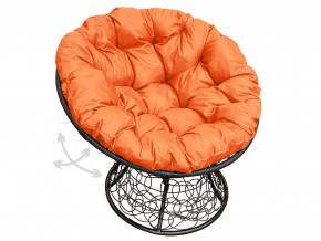 Кресло Папасан пружинка с ротангом оранжевая подушка в Трёхгорном - tryohgornyj.magazinmebel.ru | фото