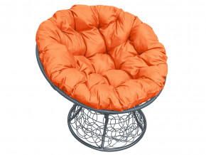 Кресло Папасан с ротангом оранжевая подушка в Трёхгорном - tryohgornyj.magazinmebel.ru | фото