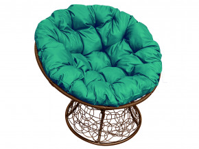 Кресло Папасан с ротангом зелёная подушка в Трёхгорном - tryohgornyj.magazinmebel.ru | фото