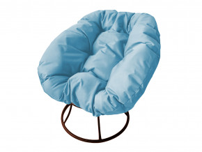 Кресло Пончик без ротанга голубая подушка в Трёхгорном - tryohgornyj.magazinmebel.ru | фото