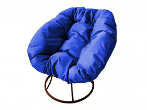 Кресло Пончик без ротанга синяя подушка в Трёхгорном - tryohgornyj.magazinmebel.ru | фото