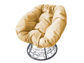 Кресло Пончик с ротангом бежевая подушка в Трёхгорном - tryohgornyj.magazinmebel.ru | фото