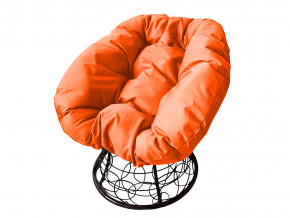 Кресло Пончик с ротангом оранжевая подушка в Трёхгорном - tryohgornyj.magazinmebel.ru | фото