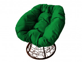 Кресло Пончик с ротангом зелёная подушка в Трёхгорном - tryohgornyj.magazinmebel.ru | фото