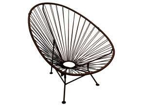 Кресло Ракушка с ротангом коричневый в Трёхгорном - tryohgornyj.magazinmebel.ru | фото - изображение 1