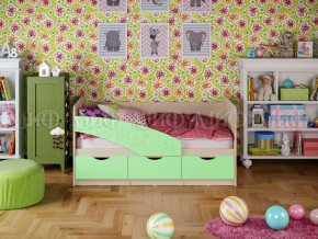 Кровать Бабочки 1600 Салатовый в Трёхгорном - tryohgornyj.magazinmebel.ru | фото - изображение 1