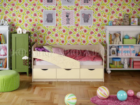 Кровать Бабочки 1600 Ваниль в Трёхгорном - tryohgornyj.magazinmebel.ru | фото