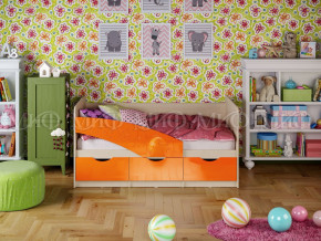 Кровать Бабочки 1800 Оранжевый металлик в Трёхгорном - tryohgornyj.magazinmebel.ru | фото