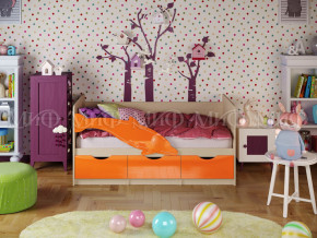 Кровать Дельфин-1 1600 Оранжевый металлик в Трёхгорном - tryohgornyj.magazinmebel.ru | фото - изображение 1