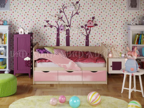 Кровать Дельфин-1 1600 Розовый металлик в Трёхгорном - tryohgornyj.magazinmebel.ru | фото - изображение 1