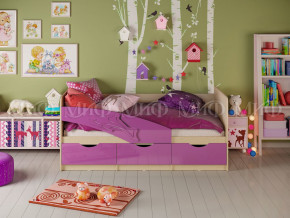 Кровать Дельфин 1600 Фиолетовый металлик в Трёхгорном - tryohgornyj.magazinmebel.ru | фото - изображение 1