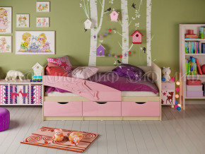 Кровать Дельфин 1600 Розовый металлик в Трёхгорном - tryohgornyj.magazinmebel.ru | фото - изображение 1