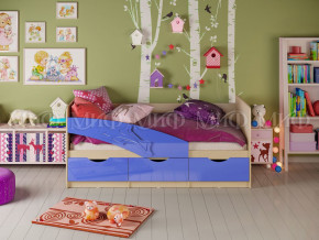 Кровать Дельфин 1600 Синий металлик в Трёхгорном - tryohgornyj.magazinmebel.ru | фото - изображение 1