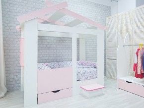 Кровать детская Теремок без ящика розовая в Трёхгорном - tryohgornyj.magazinmebel.ru | фото - изображение 2