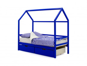 Кровать-домик Svogen с ящиками синий в Трёхгорном - tryohgornyj.magazinmebel.ru | фото