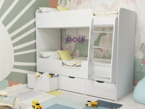 Кровать двухъярусная Малыш двойняшка белый в Трёхгорном - tryohgornyj.magazinmebel.ru | фото