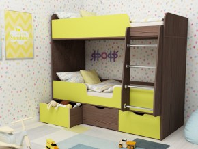 Кровать двухъярусная Малыш двойняшка бодега-лайм в Трёхгорном - tryohgornyj.magazinmebel.ru | фото - изображение 1