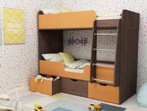 Кровать двухъярусная Малыш двойняшка бодега-оранжевый в Трёхгорном - tryohgornyj.magazinmebel.ru | фото