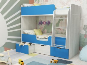 Кровать двухъярусная Малыш двойняшка винтерберг-голубой в Трёхгорном - tryohgornyj.magazinmebel.ru | фото - изображение 1