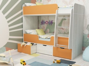 Кровать двухъярусная Малыш двойняшка винтерберг-оранжевый в Трёхгорном - tryohgornyj.magazinmebel.ru | фото - изображение 1