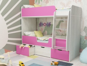 Кровать двухъярусная Малыш двойняшка винтерберг-розовый в Трёхгорном - tryohgornyj.magazinmebel.ru | фото - изображение 1