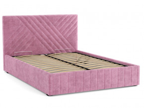 Кровать Гамма 1400 с основанием велюр тенерифе розовый в Трёхгорном - tryohgornyj.magazinmebel.ru | фото - изображение 2