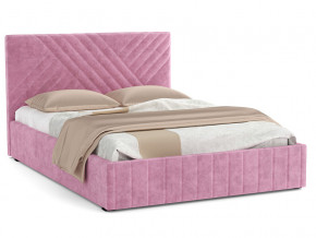 Кровать Гамма 1600 с основанием велюр тенерифе розовый в Трёхгорном - tryohgornyj.magazinmebel.ru | фото - изображение 1