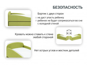 Кровать с ящиком Letmo авокадо (рогожка) в Трёхгорном - tryohgornyj.magazinmebel.ru | фото - изображение 12