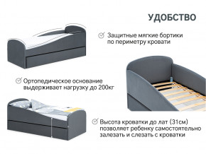 Кровать с ящиком Letmo графит (велюр) в Трёхгорном - tryohgornyj.magazinmebel.ru | фото - изображение 11