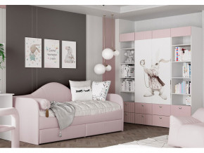 Кровать с мягкой обивкой Алиса ПМ-332.18 велюр розовый в Трёхгорном - tryohgornyj.magazinmebel.ru | фото - изображение 3