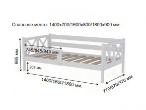 Кровать софа Аист-3 Классика белый 1400х700 мм в Трёхгорном - tryohgornyj.magazinmebel.ru | фото - изображение 2