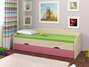 Кровать Соня 2 дуб молочный-розовый в Трёхгорном - tryohgornyj.magazinmebel.ru | фото - изображение 1