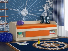 Кровать Соня 4 дуб молочный-оранжевый в Трёхгорном - tryohgornyj.magazinmebel.ru | фото - изображение 1
