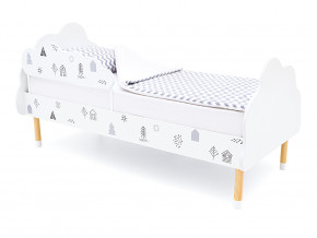 Кровать Stumpa Облако с бортиком рисунок Домики в Трёхгорном - tryohgornyj.magazinmebel.ru | фото - изображение 1