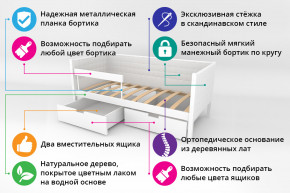 Кровать-тахта Svogen мягкая с ящиками и бортиком с фото графит/мишки в Трёхгорном - tryohgornyj.magazinmebel.ru | фото - изображение 2